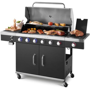 GRILLMEISTER Gasgrill, 6plus1 Brenner, 26,1 kW