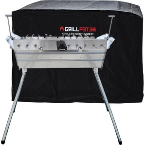 Grillpeter Mangal Ararat Edelstahl 2mm Schaschlikgrill 11er Drehspieß Haube Elektromotor 8091195