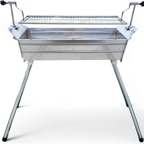Grillpeter Mangal Ararat Edelstahl 2mm Schaschlikgrill mit verstellbarer Grillhöhe 8001318