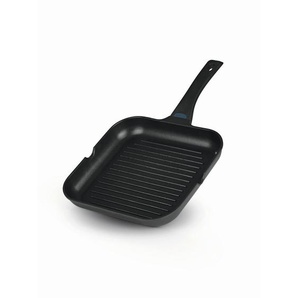 Grillpfanne N8Werk, Schwarz, Metall, Kunststoff, 1.8 L, quadratisch, 28x28x4.4 cm, hitzebeständige Griffe, backofengeeignet, besonders hoher Rand, antihaftbeschichtet, ergonomischer Griff, Kochen, Pfannen, Grillpfannen