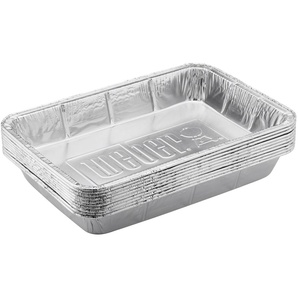 Grillschale WEBER Backbleche Gr. B/H/T: 23 cm x 5,1 cm bis x 33,5 cm, silberfarben Grillzubehör
