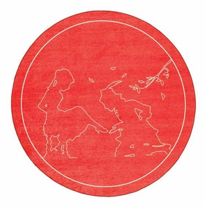 grimmliis Kinderteppich Märchen 5, rund, Höhe: 2 mm, Motiv Aschenputtel, Kinderzimmer