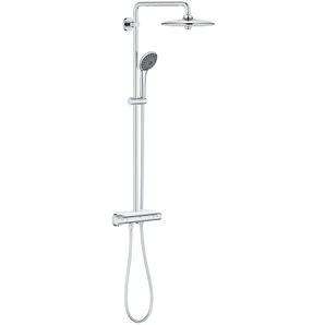 Grohe Kopfbrausesystem Vitalio Joy 260 verchromt, Aufputz-Thermostat mit Aquadimmer Funktion GLO782241144