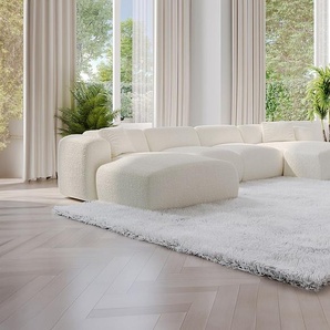 Große Wohnlandschaft - Bouclé-Stoff - Weiß - POGNI von Maison Céphy