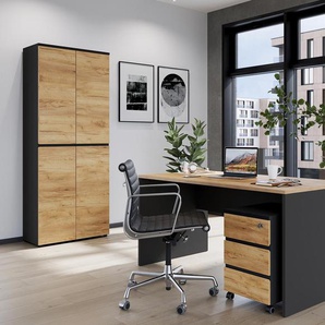 Großer Aktenschrank »Lissabon« - braun - Holz -