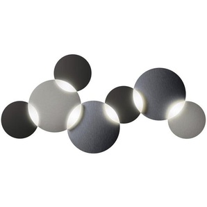 Grossmann Led-Wandleuchte Circ , Graphit, Silber , Metall , rund,rund , F , 71.2x5.5 cm , Grüner Punkt, RoHS, Made in Germany , Lampen & Leuchten, Innenbeleuchtung, Smart Lights, Smart Home Wandleuchten