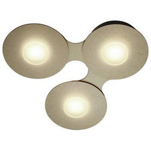 Grossmann Led-Wandleuchte Disc , Braun, Gold , Metall , rund,rund , F , 34.6x6.5 cm , Grüner Punkt, RoHS, Made in Germany , Lampen & Leuchten, Innenbeleuchtung, Wandleuchten
