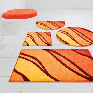 Grund Badematte Belize, Höhe 20 mm, rutschhemmend beschichtet, fußbodenheizungsgeeignet, schnell trocknend, Polyacryl, rechteckig, 3-tlg. Stand-WC Set, weiche Haptik, auch als 3 teiliges Set erhältlich, Made in Europe