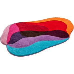 Grund Badematte KARIM RASHID CONCEPT 21, Höhe 24 mm, rutschhemmend beschichtet, fußbodenheizungsgeeignet, Kunstfaser, rechteckig, bunte Badematte mit abstraktem Design