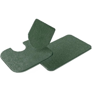 Grund Badematte Melos, Höhe 27 mm, rutschhemmend beschichtet, fußbodenheizungsgeeignet, Kunstfaser, rechteckig, 3-tlg. Hänge-WC Set, melierte Optik, sehr weicher Flor, Melange-Effekt, Made in Europe