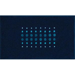 Grund Badteppich Siria, Blau, Textil, Kreise, rechteckig, 70x120 cm, Oeko-Tex® Standard 100, Made in Europe, rutschfest, Badtextilien, Badematten