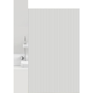 Grund Duschvorhang Vertical, Grau, Weiß, Kunststoff, Streifen, 180x200 cm, Made in Europe, Oeko-Tex® Standard 100, Badtextilien, Duschvorhänge