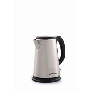 Grundig Wasserkocher, Schwarz, Edelstahl, Metall, 1,7 L, 23x36x22 cm, 360°-Sockel, abgedecktes Heizelement, Kaffee & Tee, Tee- & Kaffeezubereitung, Wasserkocher