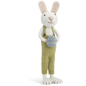 Gry & Sif Osterhase mit Hose und EI Filz Osterdeko Weiss 30 cm 30 cm