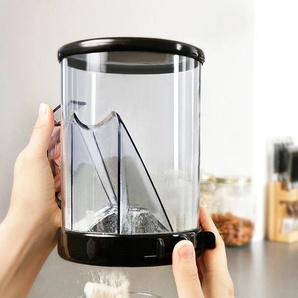 Kaffeedose GSD HAUSHALTSGERÄTE Lebensmittelaufbewahrungsbehälter Gr. H: 19 cm, schwarz Kaffeedosen, Teedosen Keksdosen zum Dosieren von Kaffee