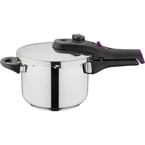 GSW Schnellkochtopf Dampfkochtopf zum Bio-/Schnellgaren System RAPID, Edelstahl 18/8 (1-tlg), 2 Garstufen, Innenskala, Induktion, ideal für den Single-Haushalt