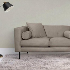 Guido Maria Kretschmer Home&Living 2-Sitzer Lillibeth Designsofa mit Wellenunterfederung, Maße B/T/H: 155/74/83 cm, Zierkissen als Wendekissen, in Samtoptik oder Cord