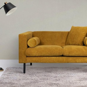 Guido Maria Kretschmer Home&Living 2-Sitzer Lillibeth Designsofa mit Wellenunterfederung, Maße B/T/H: 155/74/83 cm, Zierkissen als Wendekissen, in Samtoptik oder Cord