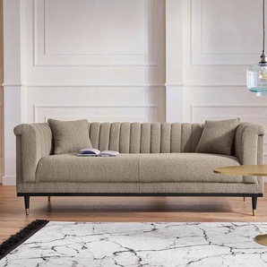 Guido Maria Kretschmer Home&Living 3-Sitzer Chamby New, im Bouclé-Strukturbezug mit Steppung im Lehnenbereich