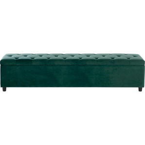 Bettbank GUIDO MARIA KRETSCHMER HOME&LIVING Relaxy Sitzbänke Gr. B/H/T: 180 cm x 41,5 cm x 40 cm, Luxus-Microfaser, grün Bettbänke gesteppt, mit Staufach