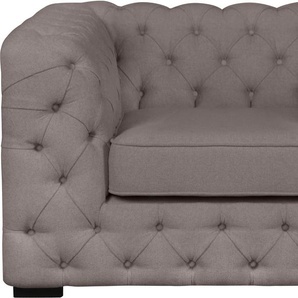 Chesterfield-Sessel GUIDO MARIA KRETSCHMER HOME&LIVING Kalina Sessel Gr. Struktur, B/H/T: 110 cm x 67 cm x 98 cm, braun Chesterfield Sessel mit klassischer Chesterfield-Knopfheftung