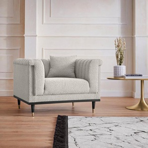 Guido Maria Kretschmer Home&Living Cocktailsessel Chamby New Sessel, im Bouclé-Strukturbezug mit Steppung im Lehnenbereich