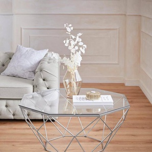Guido Maria Kretschmer Home&Living Couchtisch Caen, aus Glas und Metall in geometrischen Formen, Breite 95 cm