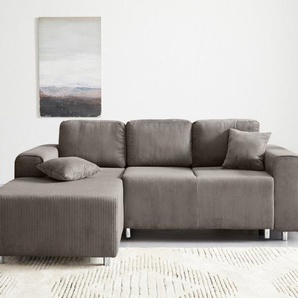 Guido Maria Kretschmer Home&Living Ecksofa Györ, L-Form, wahlweise mit Bettfunktion und Bettkasten incl. 2 Zierkissen