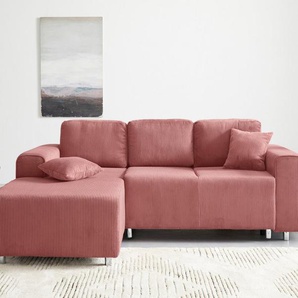 Guido Maria Kretschmer Home&Living Ecksofa Györ, L-Form, wahlweise mit Bettfunktion und Bettkasten incl. 2 Zierkissen