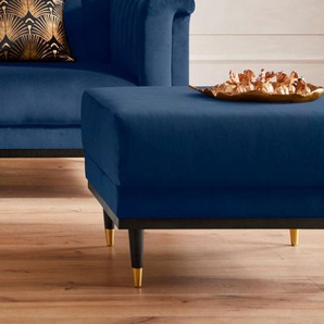 Guido Maria Kretschmer Home&Living Hocker Chamby, mit Holzrahmen unten