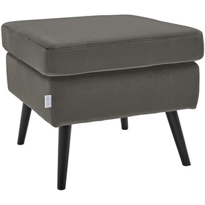 Hocker Salla, grau (anthrazit), B:58cm H:49cm T:58cm, Samtcord (92% Polyester 8% Polyamid), Struktur (100% Polyester), Struktur Hahnentritt (100% Polyester), Struktur fein (100% POlyester), Samtoptik (100% Polyester), Fellimitat (100%Polyester), GUIDO