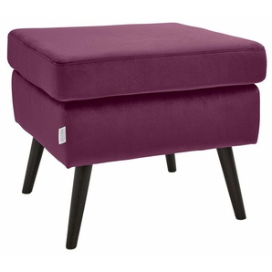 Hocker Salla, lila (aubergine), B:58cm H:49cm T:58cm, Samtcord (92% Polyester 8% Polyamid), Struktur (100% Polyester), Struktur Hahnentritt (100% Polyester), Struktur fein (100% POlyester), Samtoptik (100% Polyester), Fellimitat (100%Polyester), GUIDO