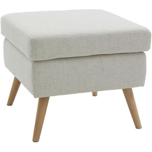 Hocker Salla, beige (creme), B:58cm H:49cm T:58cm, Samtcord (92% Polyester 8% Polyamid), Struktur (100% Polyester), Struktur Hahnentritt (100% Polyester), Struktur fein (100% POlyester), Samtoptik (100% Polyester), Fellimitat (100%Polyester), GUIDO MARIA