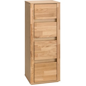 Midischrank GUIDO MARIA KRETSCHMER HOME&LIVING Como Schränke Gr. B/H/T: 42 cm x 110 cm x 35 cm, braun (eichefarben, eiche massiv) Bad-Midischränke Schränke grifflose Optik