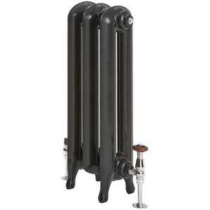 Gusseisen-Heizkörper - 760mm x 272mm, 358W - Schwarz - Erté