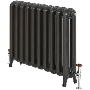 Gusseisen-Heizkörper - 760mm x 825mm, 1100W - Schwarz - Erté