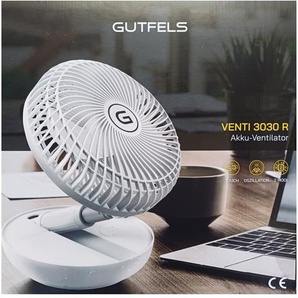 GUTFELS VENTI 3030 R Akku Ventilator Tischventilator