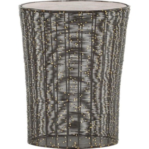 Beistelltisch GUTMANN FACTORY 65759 Tische Gr. B/H/T: 37 cm x 46 cm x 37 cm, silberfarben (silberfarben antik, messingfarben) Beistelltische mit dekorativen goldfarbenen Details