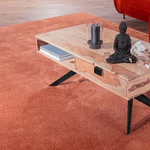 Couchtisch GUTMANN FACTORY Nola Tische Gr. B/H/T: 115 cm x 46 cm x 64 cm, beige (natur, natur) Couchtisch Eckige Couchtische Holz-Couchtische Tisch aus Massivholz Sheesham