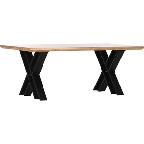 Esstisch GUTMANN FACTORY Building Tische Gr. B/H/T: 200 cm x 76 cm x 100 cm, schwarz (natur, schwarz) Esstisch Holz-Esstische Rechteckige Esstische Tisch