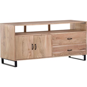 Sideboard GUTMANN FACTORY Georgia Sideboards Gr. B/H/T: 140 cm x 68 cm x 52 cm, 2, beige (natur) Sideboards aus massivem Akazienholz, Breite 140 cm