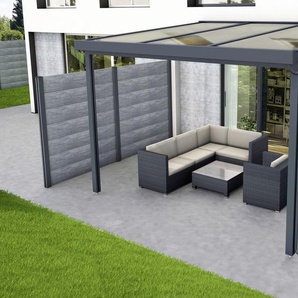Gutta Premium Terrassendach 309,4 x 306 cm anthrazit Acryl bronce 16 mm GLO784104029