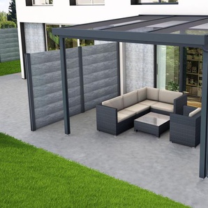 Gutta Premium Terrassendach 309,4 x 306 cm anthrazit PC bronce 16 mm GLO784104028