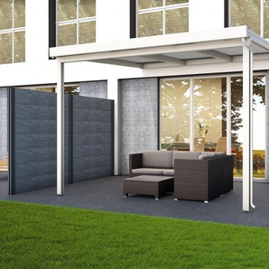 Gutta Premium Terrassendach 309,4 x 306 cm weiß Acryl bronce 16 mm GLO784104040