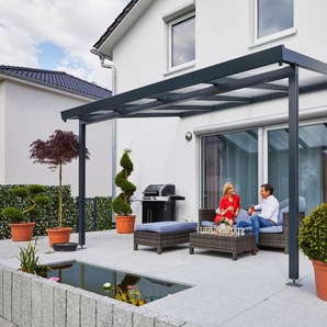 Gutta Premium Terrassendach 410,2 x 306 cm anthrazit Acryl klar 16 mm GLO784104035