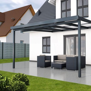 Gutta Premium Terrassendach 410,2 x 406 cm anthrazit PC klar 16 mm GLO784104038