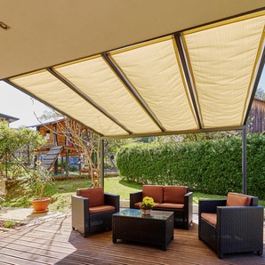 Sonnensegel Schattenspender beige Rechteck Balkonsegel Sun Shades Terrassensegel 