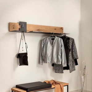 GWINNER Garderobe Style (Set, 2 St), Bank und Winkelboard, Polstersitzkissen aus Echtleder, Made in Germany