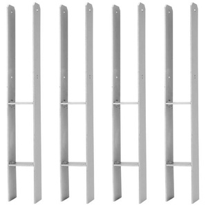 H-anker 91MM 4 Stück Pfostenträger Pfosten Feuerverzinkt Langlebig Vierkantholzpfosten für Pfosten 9x9cm - Hengda