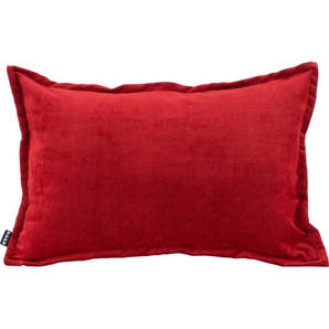 Dekokissen H.O.C.K. Bizantina Dekokissen_Sitzkissen_Kissenhüllen Gr. B/L: 40 cm x 60 cm, 1 St., Polyacryl-Polyester, bunt (bordeaux, rot, unifarben) Dekokissen uni Kopfkissen mit umlaufender Biese